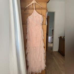 Halter Neck Ruffle Maxi Dress